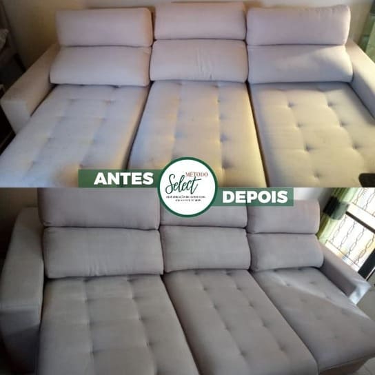 antes e depois limpeza de sofá campinas