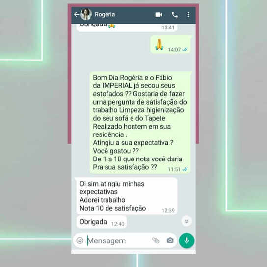 Foto Depoimento de cliente WhatsApp