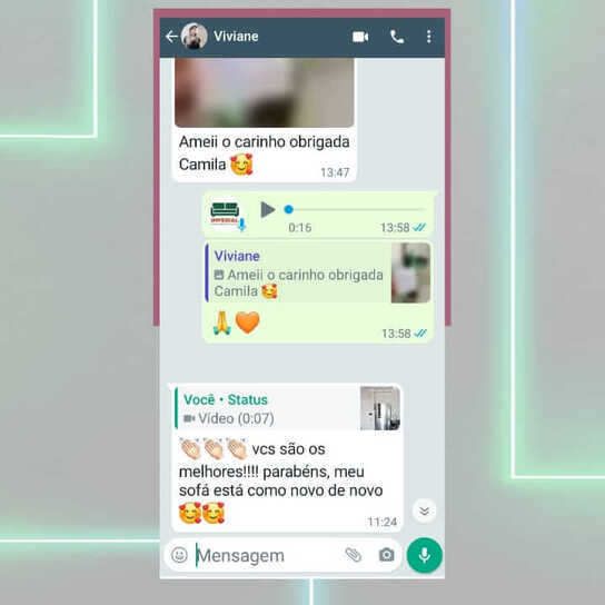 Foto Depoimento de cliente WhatsApp