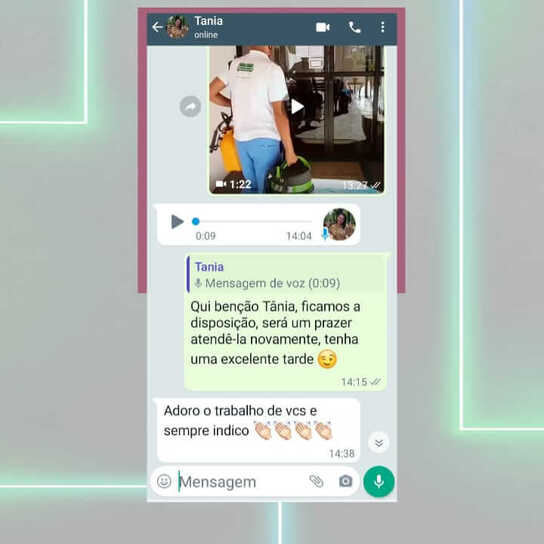 Foto Depoimento de cliente WhatsApp